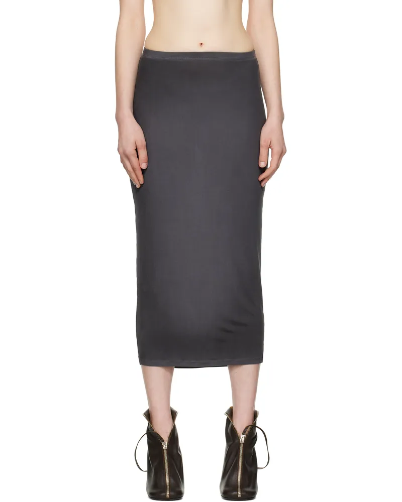 Acne Studios Black Spray-Dyed Midi Skirt 900