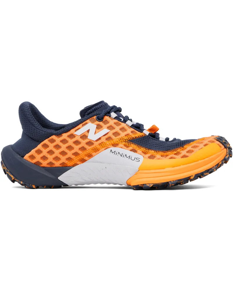 New Balance Navy & Orange Minimus Trail Sneakers Sizzle