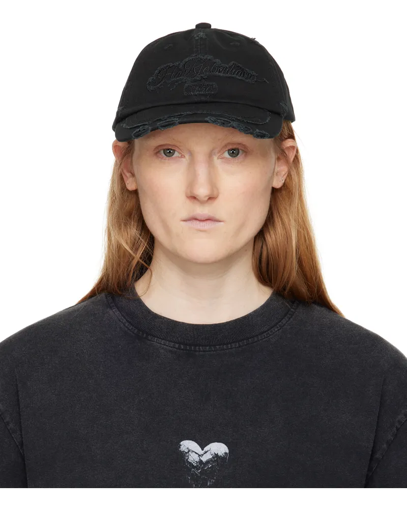 Han Kjøbenhavn Black Distressed 2650 Ripped Cap Black