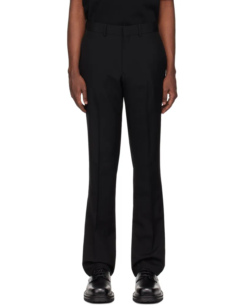 N.HOOLYWOOD Black Slim Straight Slacks Trousers Black
