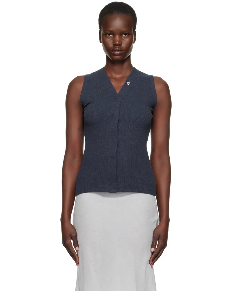 Baserange Navy Tav Snaps Tank Top Ampera
