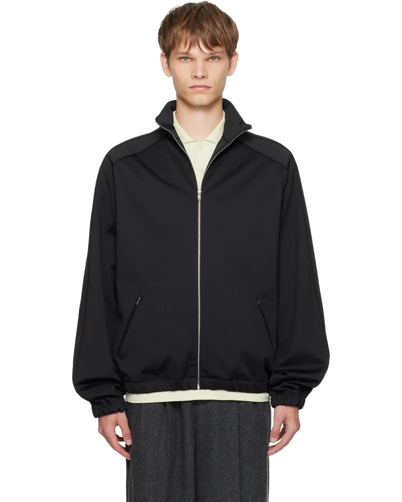Jil Sander Black Zip Up Sweatshirt 001