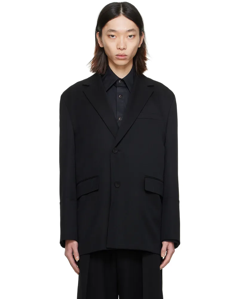 Wooyoungmi Black Notched Lapel Blazer 909b