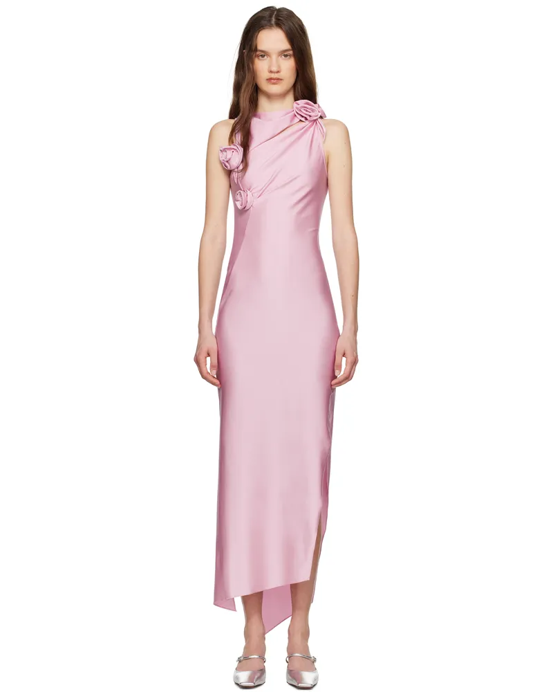 COPERNI Pink Asymmetric Flower Maxi Dress Pink