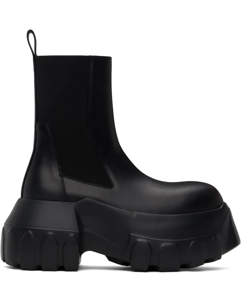 Rick Owens Black Hollywood Beatle Mega Tractor Chelsea Boots 99