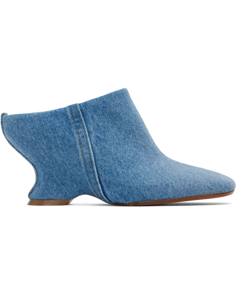 Dries van Noten Blue Denim Mules 514