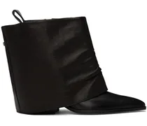 Black Detachable Warmer Western Boots
