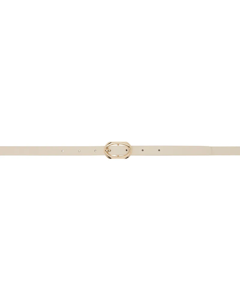 Anine Bing Off-White Mini Signature Link Belt Ivory