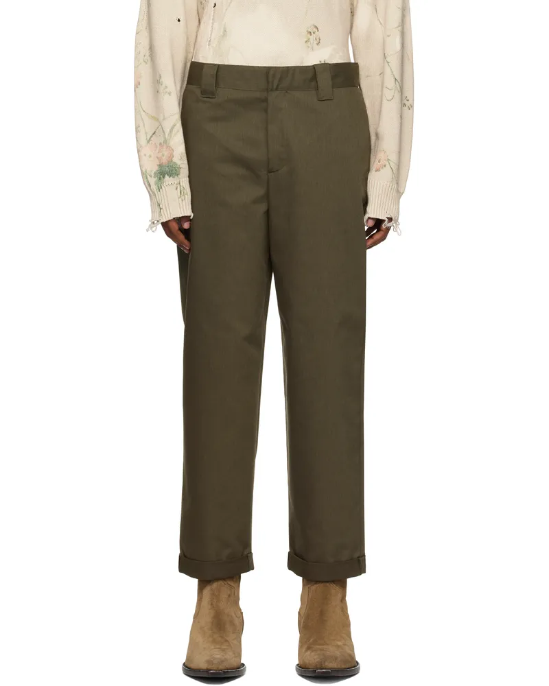 Golden Goose Khaki Golden Collection Trousers Military