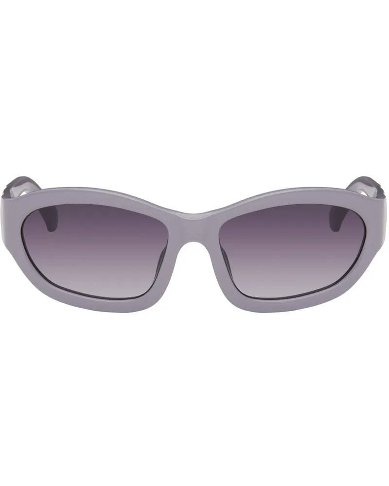 Dries van Noten Purple Linda Farrow Edition Goggle Sunglasses Lilac