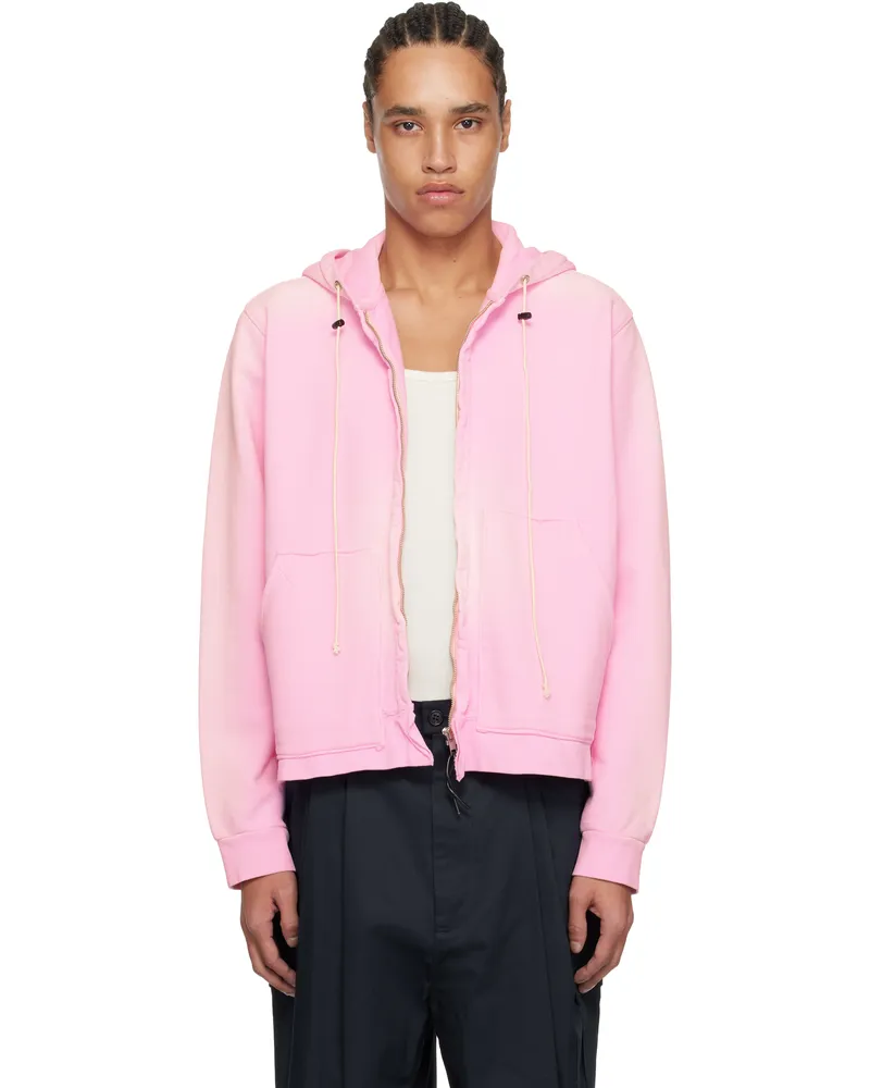 Camiel Fortgens Pink Fitted Zip Hoodie Pink
