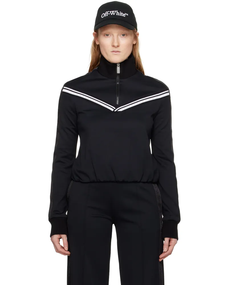 OFF-WHITE Black Half-Zip Jacket Black
