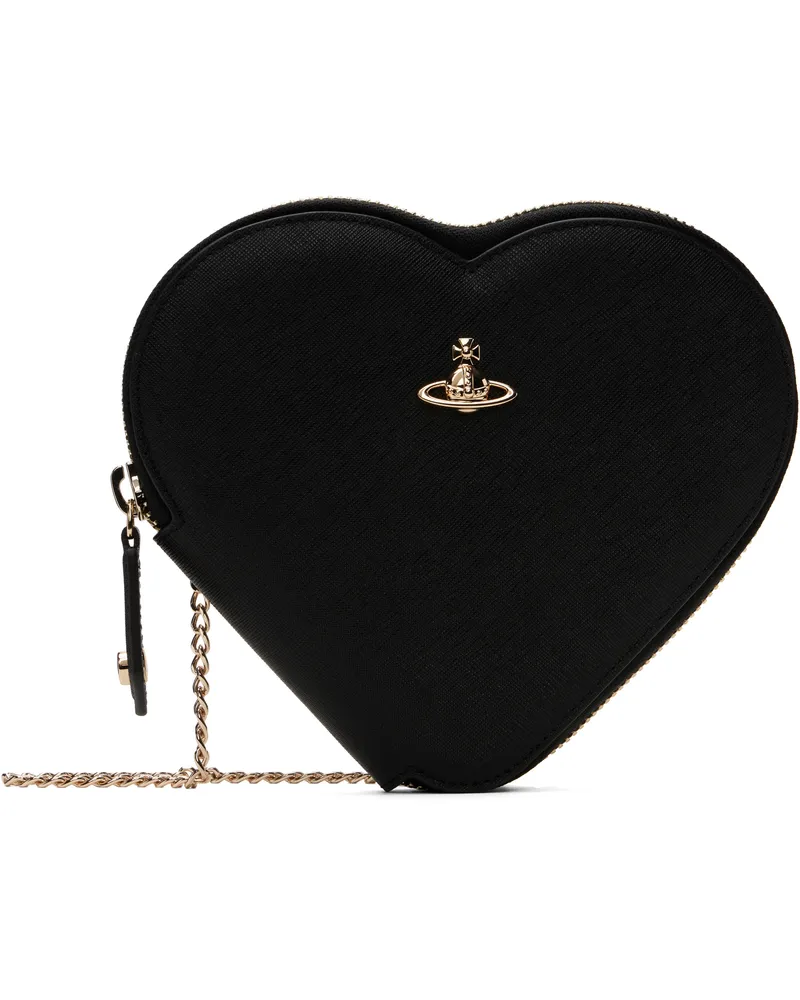 Vivienne Westwood Black New Heart Crossbody Bag N402