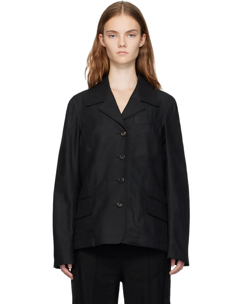 Our Legacy Black Sweep Blazer Draping