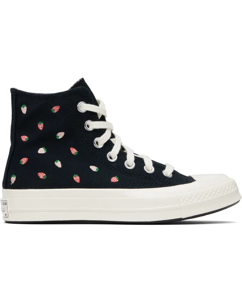 Converse Black Chuck 70 Embroidered Strawberries Sneakers Black