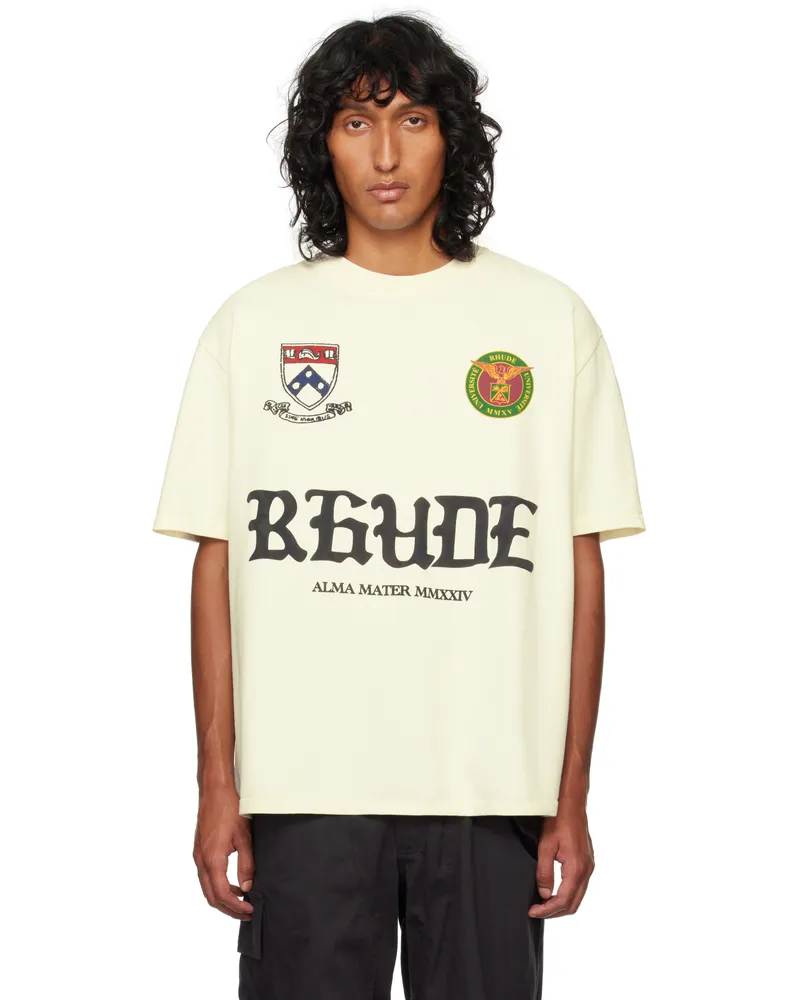 RHUDE White Runway Script T-shirt Vtg