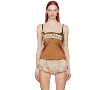 Brown Crystal Camisole