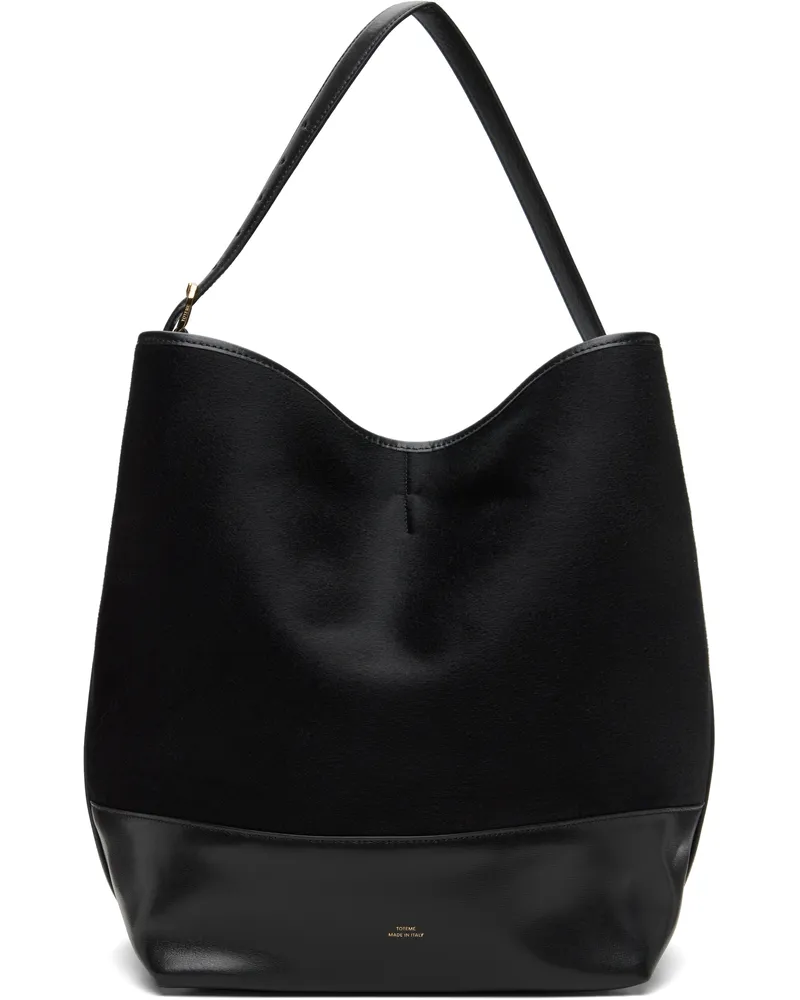 Totême Black Belted Doublé Tote Black