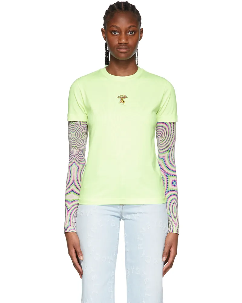 Stella McCartney Yellow Cotton T-shirt 7212