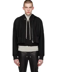 Rick Owens Black Flight Leather Jacket Black