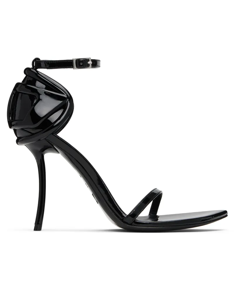 Diesel Black D-Ten&Half Heeled Sandals T8013