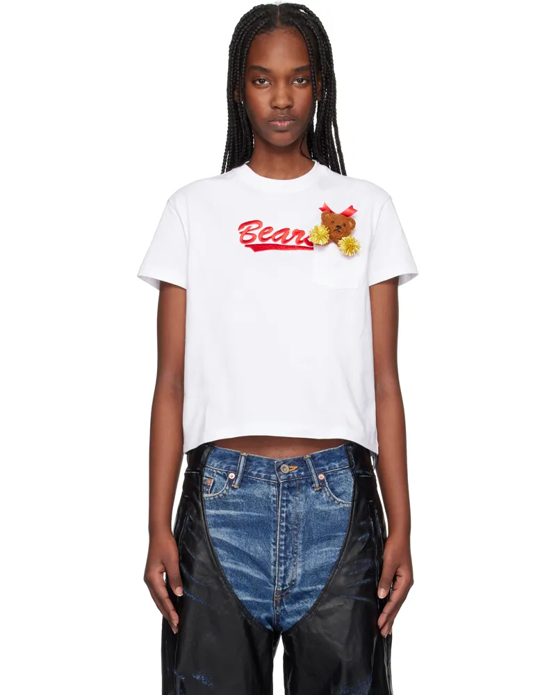 Doublet White Cheerleading Bear T-shirt White