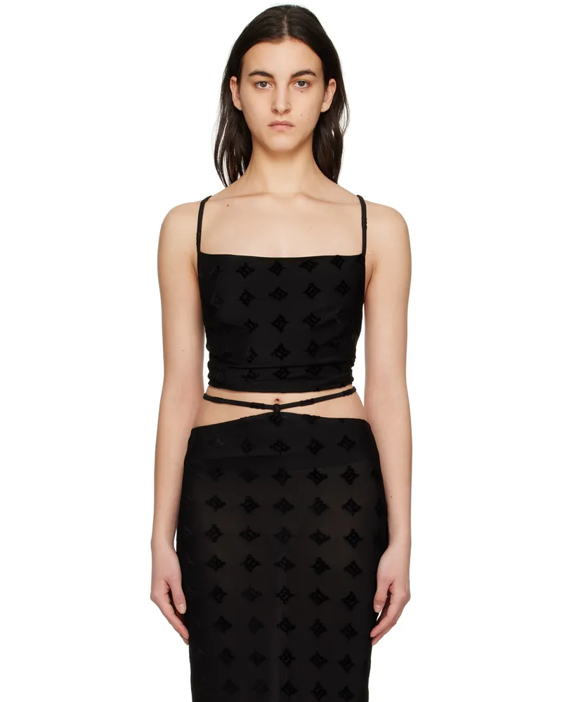 MISBHV Black Monogram Tank Top Black