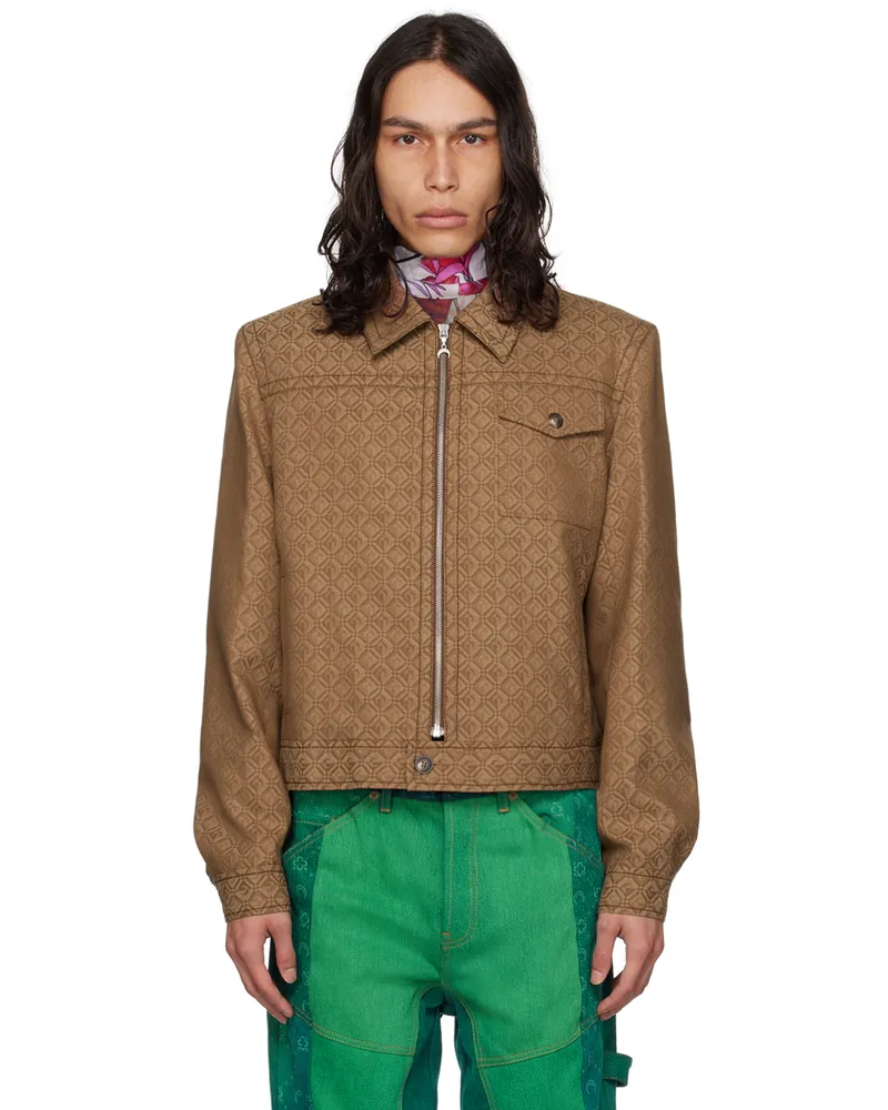 Marine Serre Brown Moon Diamant Jacket Bg60