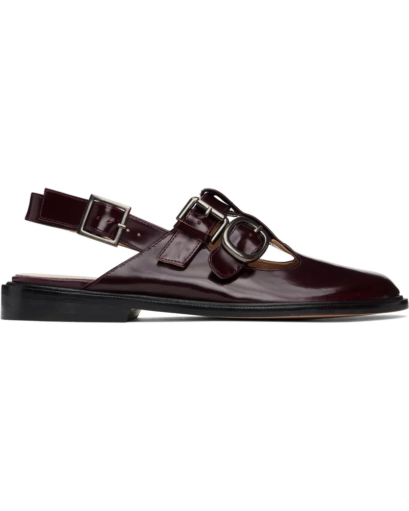 CORDERA Burgundy Slingback Mary-Jane Loafers Burgundy