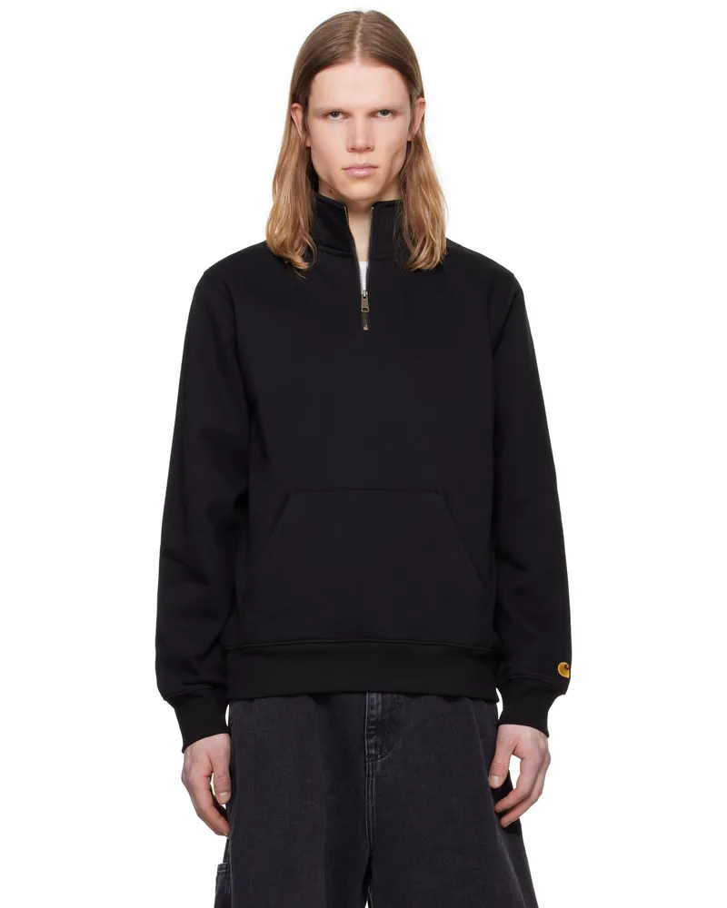 Carhartt WIP Black Chase Neck Zip Sweatshirt 00fxx