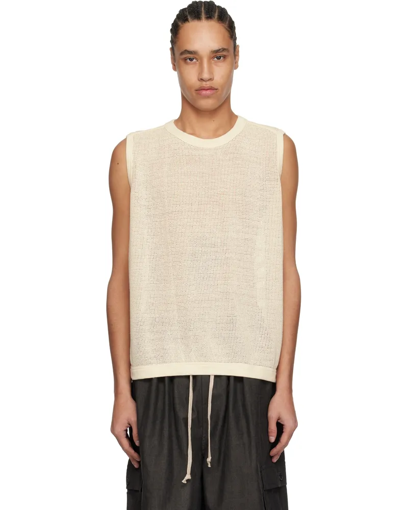 Jan-Jan Van Essche Off-White O-Project Mesh Jersey Tank Top Kinari