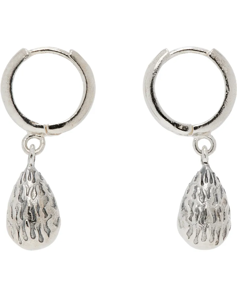 KUSIKOHC Silver Fire Tears Earrings Silver