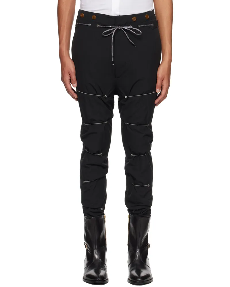 Vivienne Westwood Black Drawstring Trousers 233-w00m2-n401si