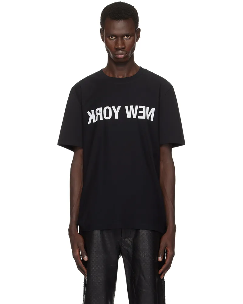 Helmut Lang Black 'New York' Seatbelt T-shirt Black