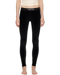 Tom Ford Black Jacquard-Logo Leggings Lbblack