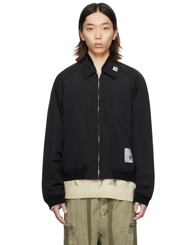 MIHARAYASUHIRO Beige & Black Souvenir Reversible Bomber Jacket Black