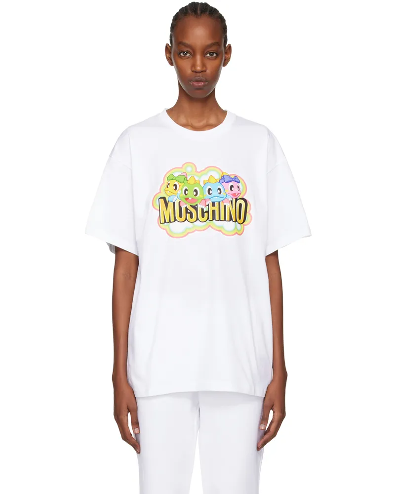 Moschino White Puzzle Bobble T-Shirt A1001