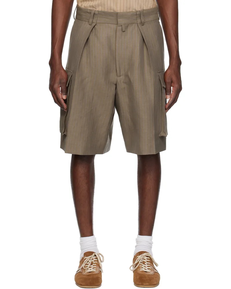 Dries van Noten Brown Pleated Shorts 712