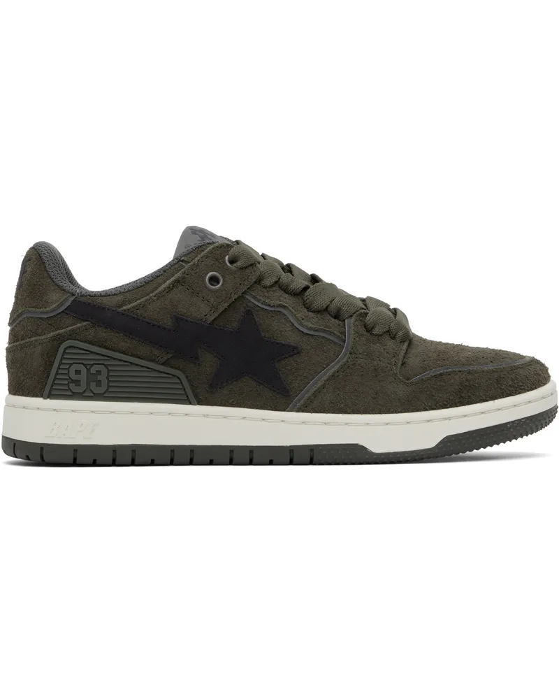 BAPE Khaki BAPE SK8 STA #3 Sneakers Black