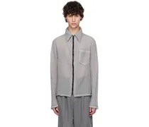Gray See-Through Shirt