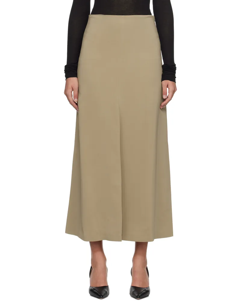 BITE Studios Taupe Vented Maxi Skirt Sage