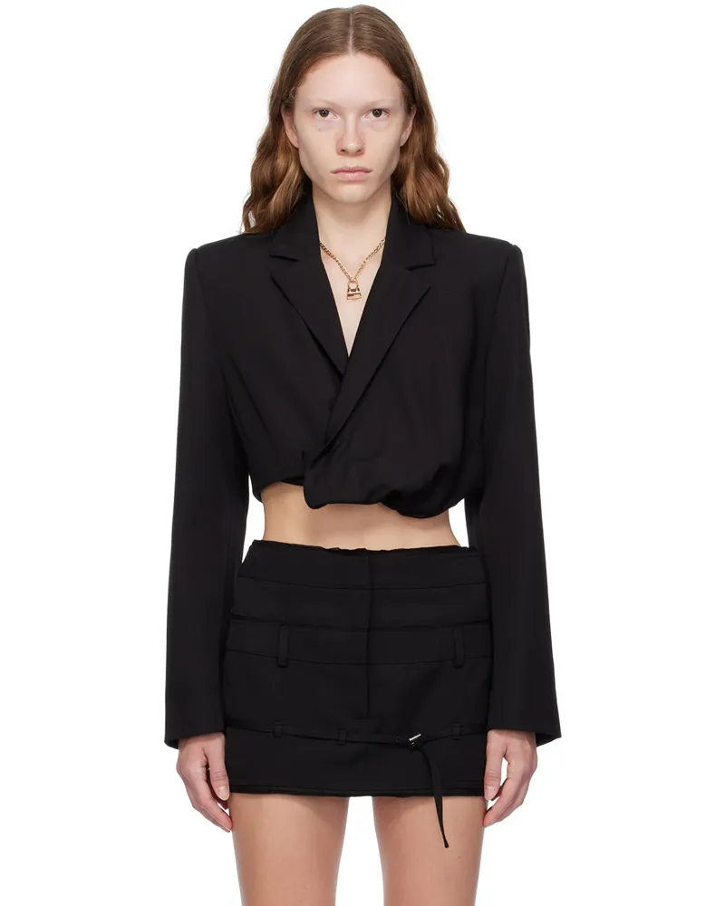 Jacquemus Black Le Chouchou 'La Veste Bahia Courte' Blazer 990