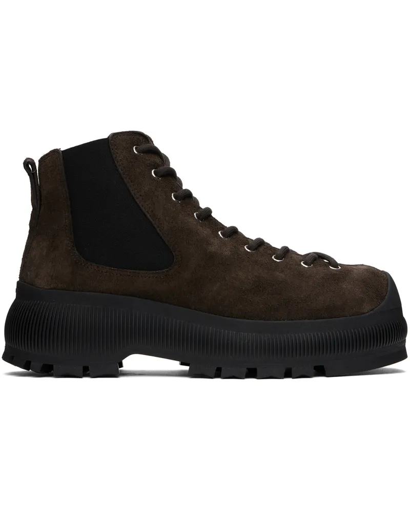 Jil Sander Brown Ankle Chelsea Boots 204