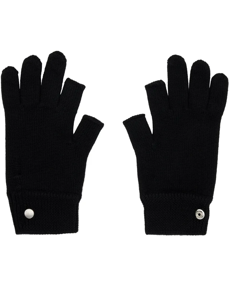 Rick Owens Black Concordians Touchscreen Gloves 09