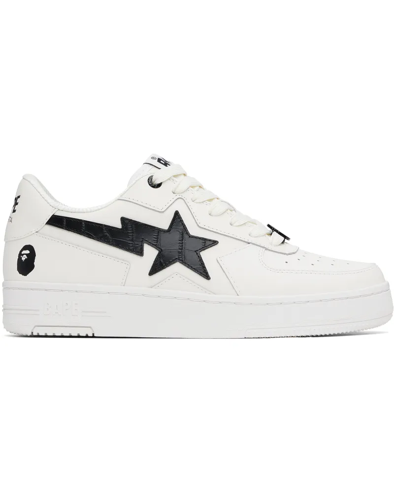 BAPE White & Black 'BAPE' STA Icon #1 Sneakers Blk-black