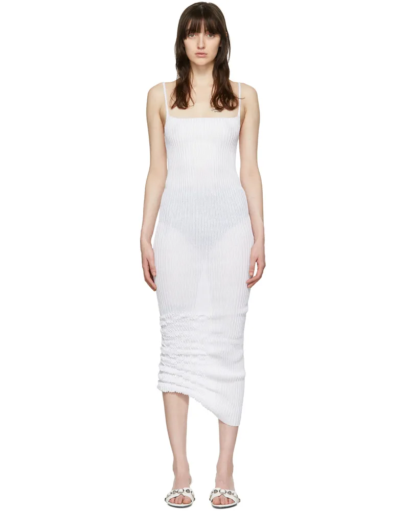 A. ROEGE HOVE White Cotton Midi Dress 090