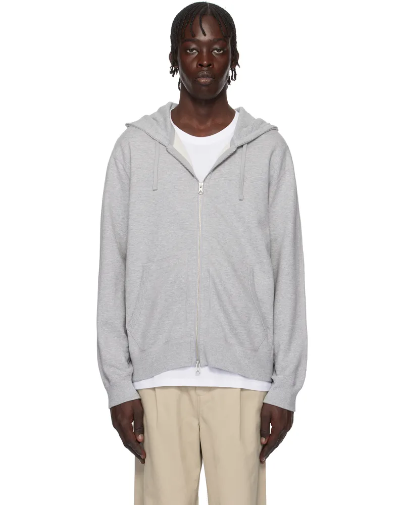 Reigning Champ Gray Midweight Terry Standard Zip Hoodie 060