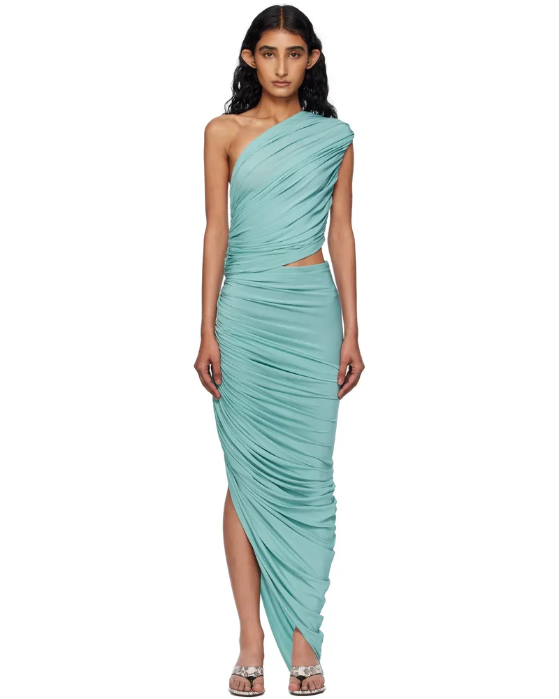 Alaïa Blue Soft Jersey Cut-Out Maxi Dress 527