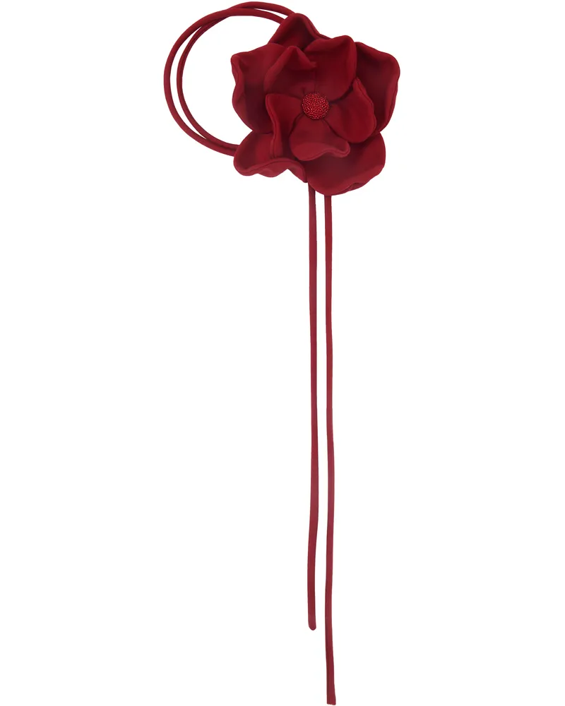 Fancì Club Red Rose-Flower Choker Red