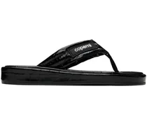 Black Branded Flip Flops